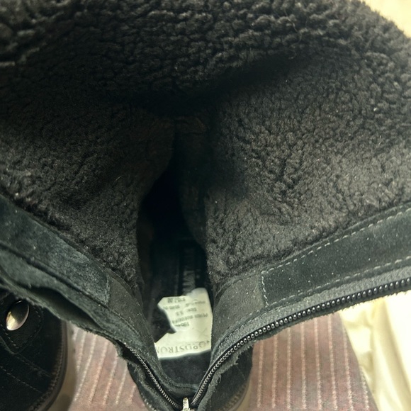 Aquatalia Black Pedri Suede Water-Resistant Cuff Boots 5.5 - Picture 10 of 16